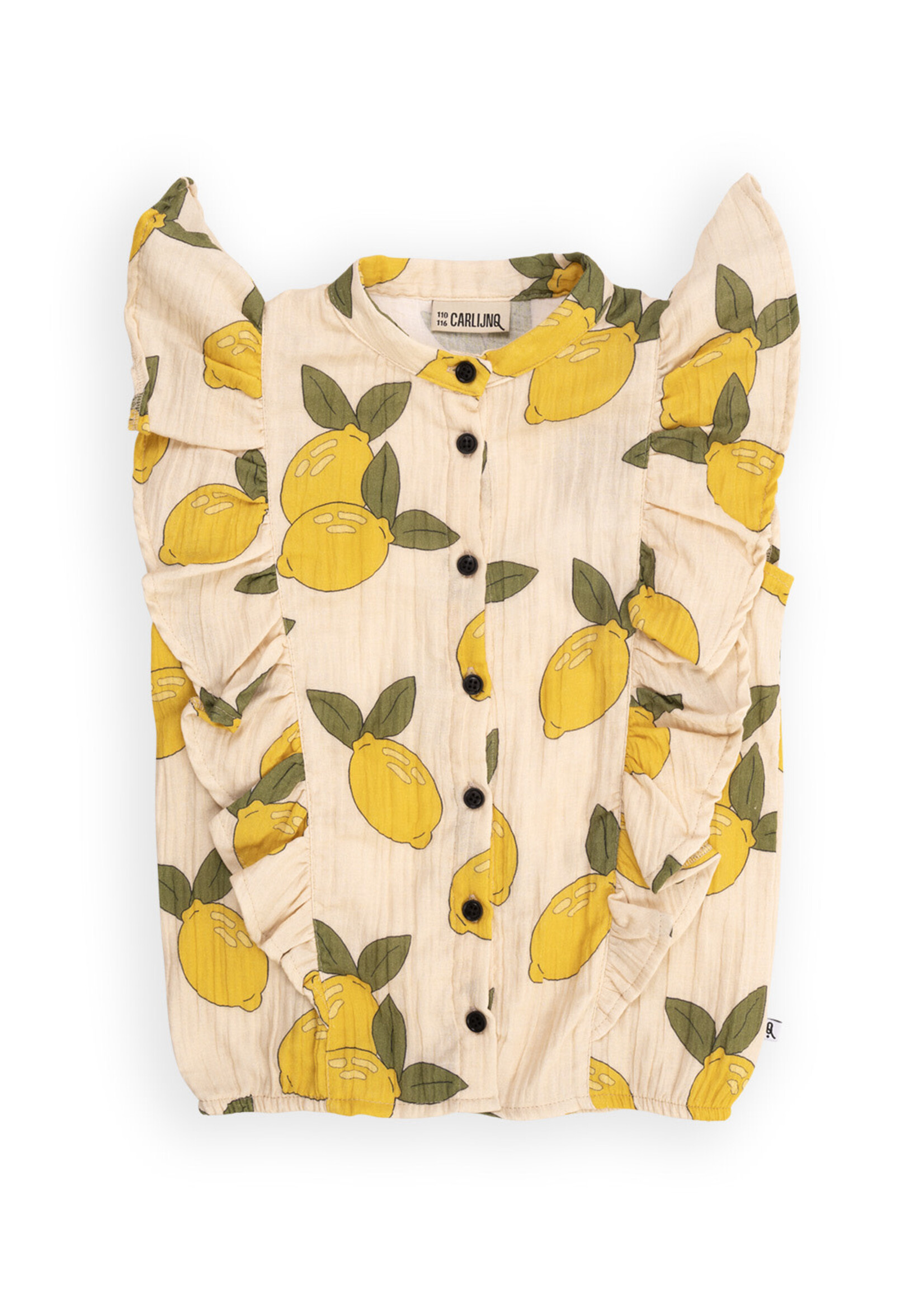 CarlijnQ Lemon ruffled blouse, CarlijnQ