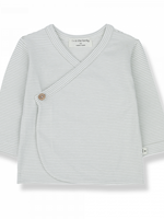 1 + in The Family Longsleeve overslag top Sol fine stripes jade, 1+ in the family