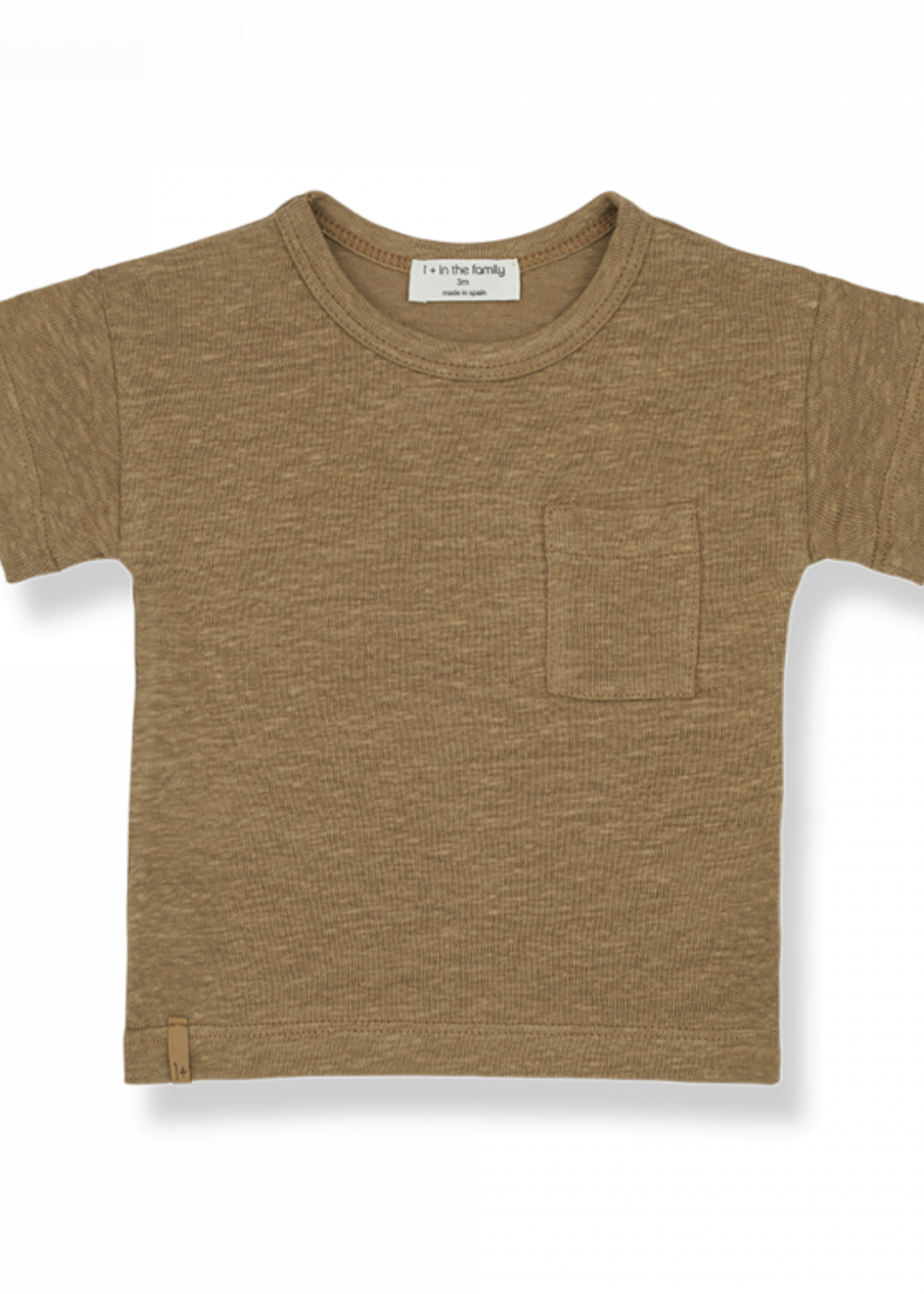 1 + in The Family T-shirt Adolf linen Biscotto, 1+ in the Family