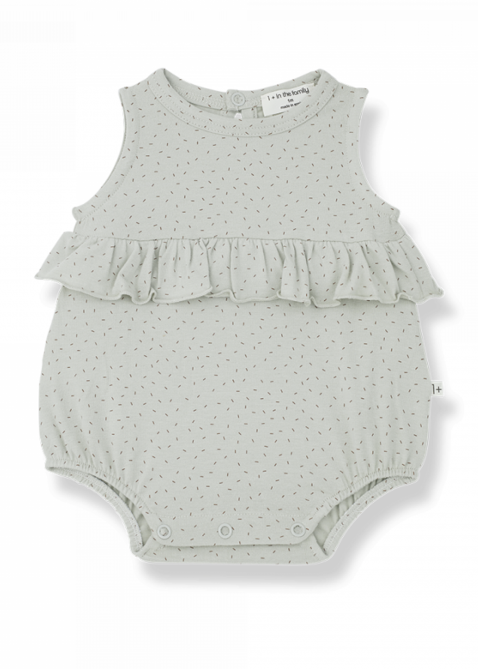 1 + in The Family Newborn romper Vinyet jade, 1+ in the Family