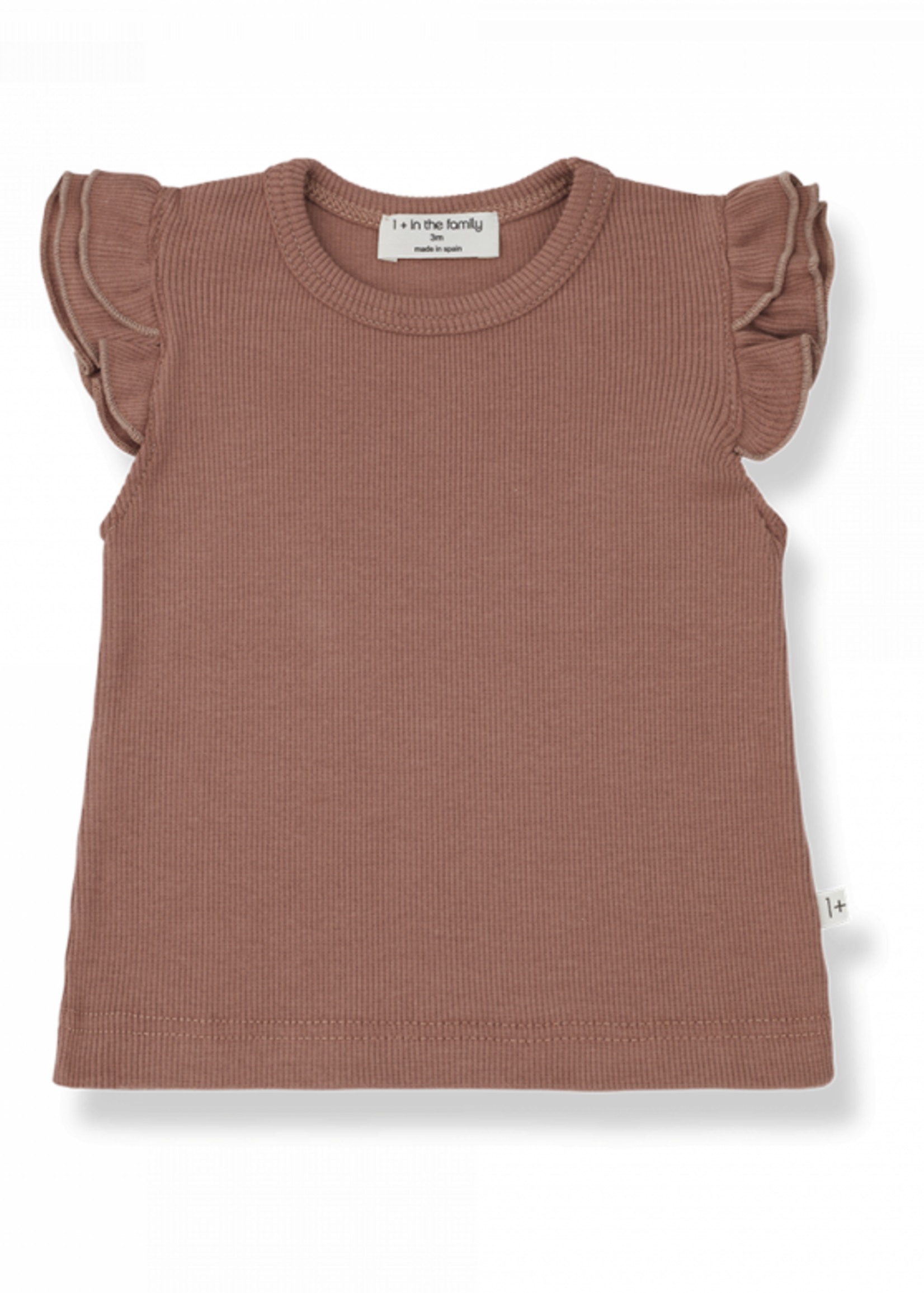 1 + in The Family T-shirt Silvana plain rib Cedar, 1+ in the family