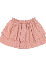 Piupiuchick Short layered skirt light pink with red sunshade, Piupiuchick