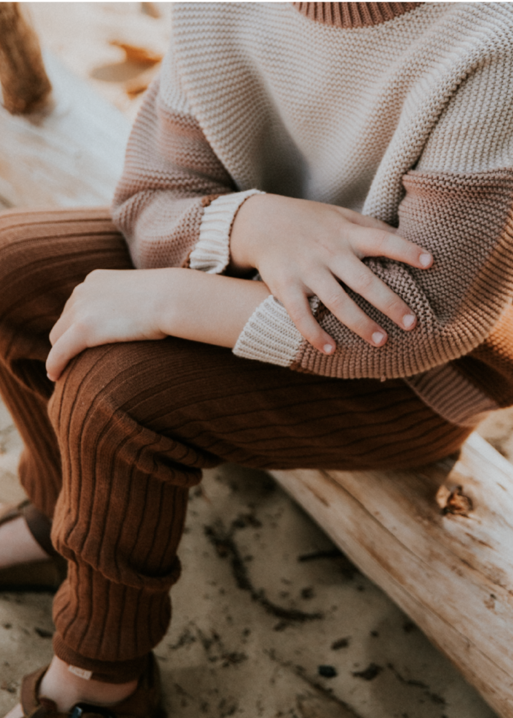 Yuki Yuki specials, knitted legging fine rib Walnut, Yuki