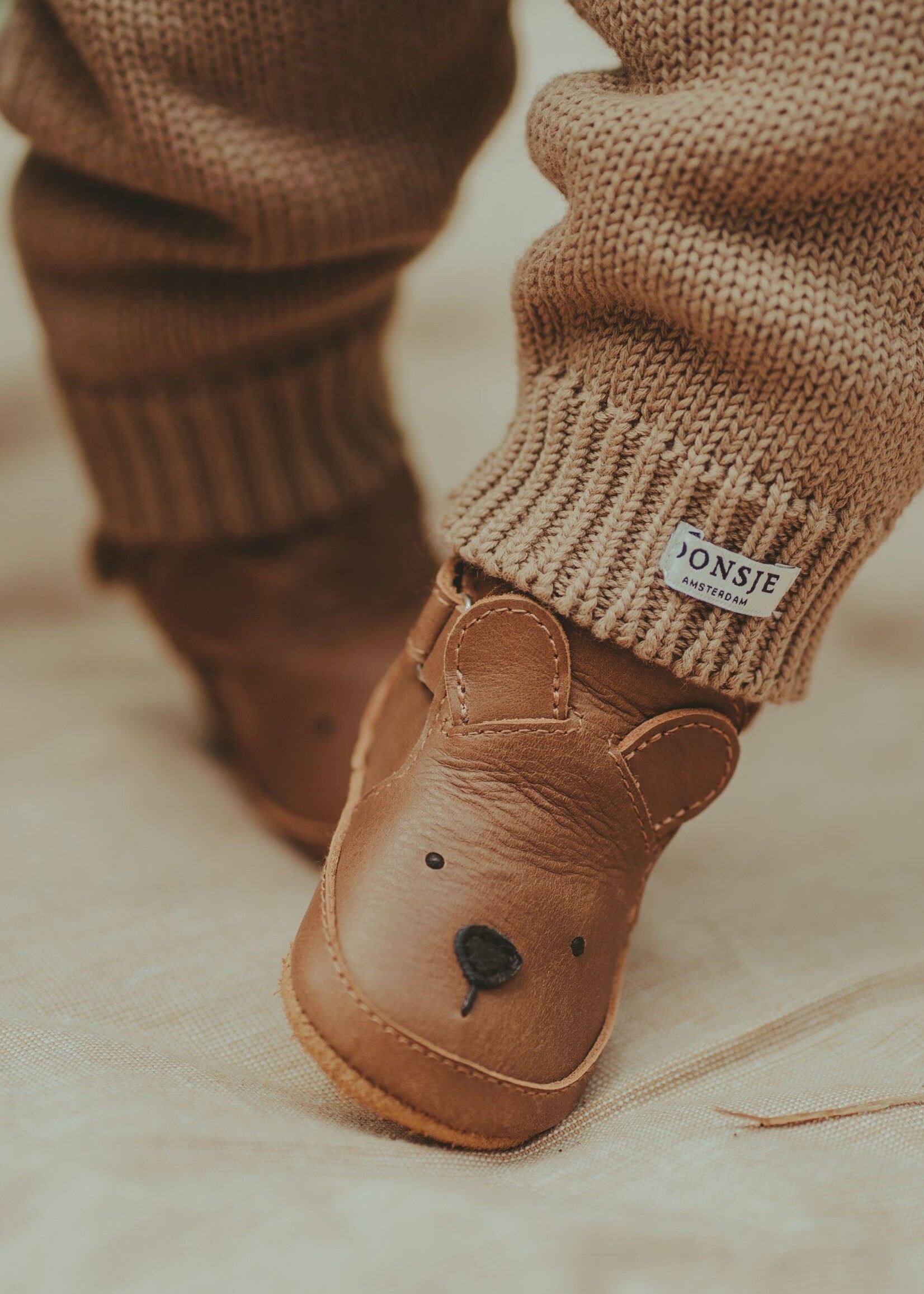 Morris bear cognac classic leather, Donsje