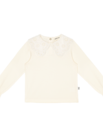 House of Jamie Crochet collar tee cream, House Of Jamie