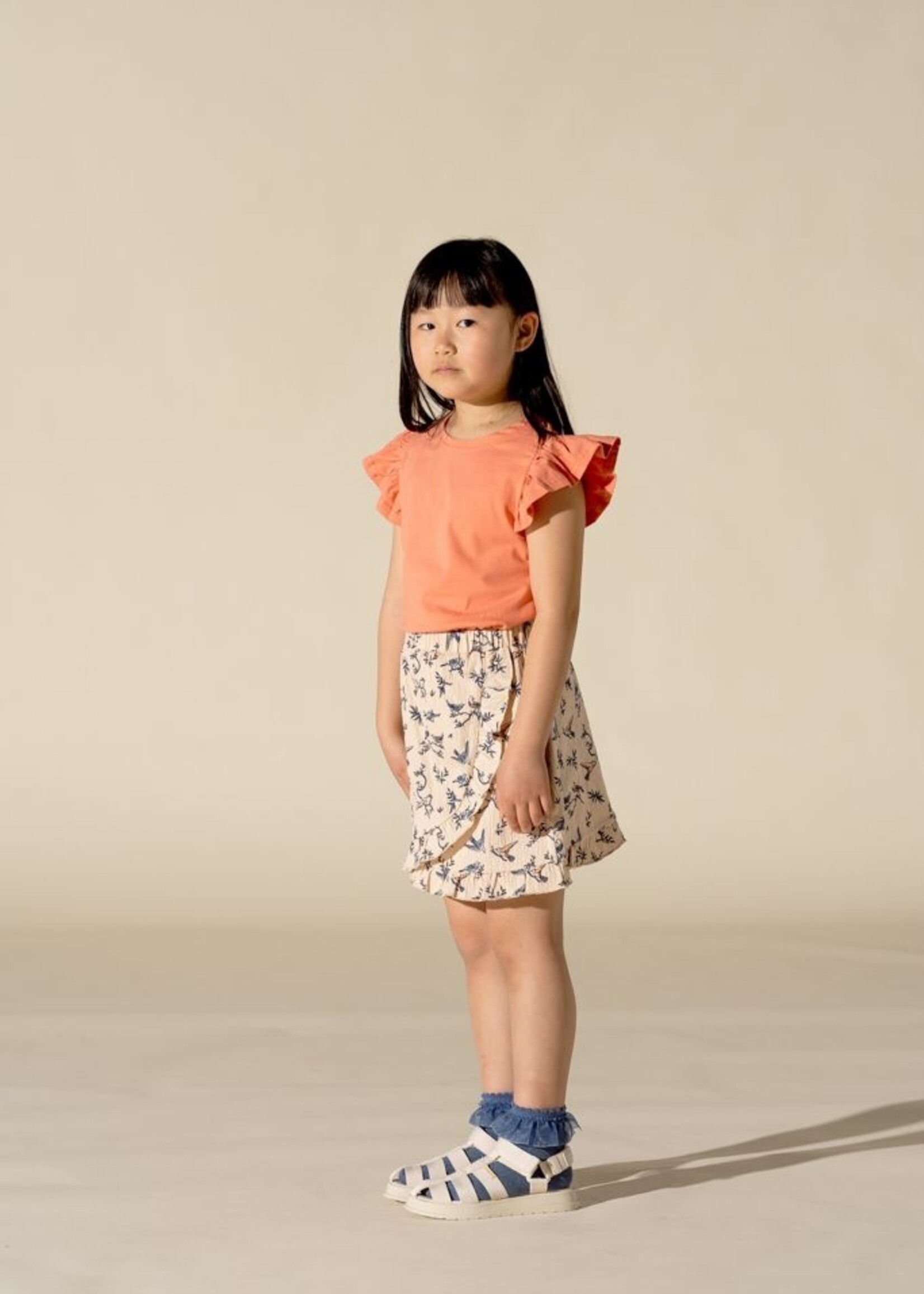 House of Jamie Wrap skirt botanical birds, House Of Jamie