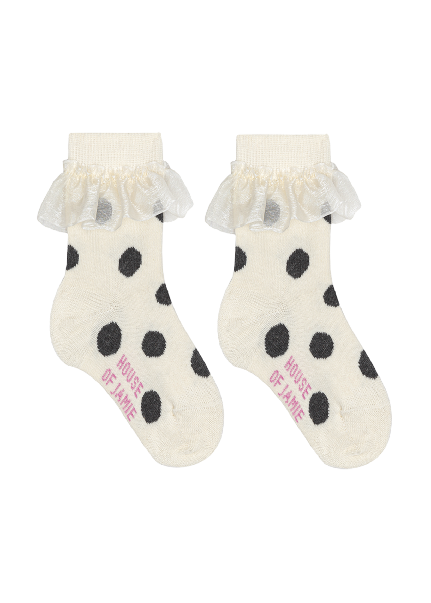 House of Jamie Ankle socks Pelerine granite dots & organza, House Of Jamie