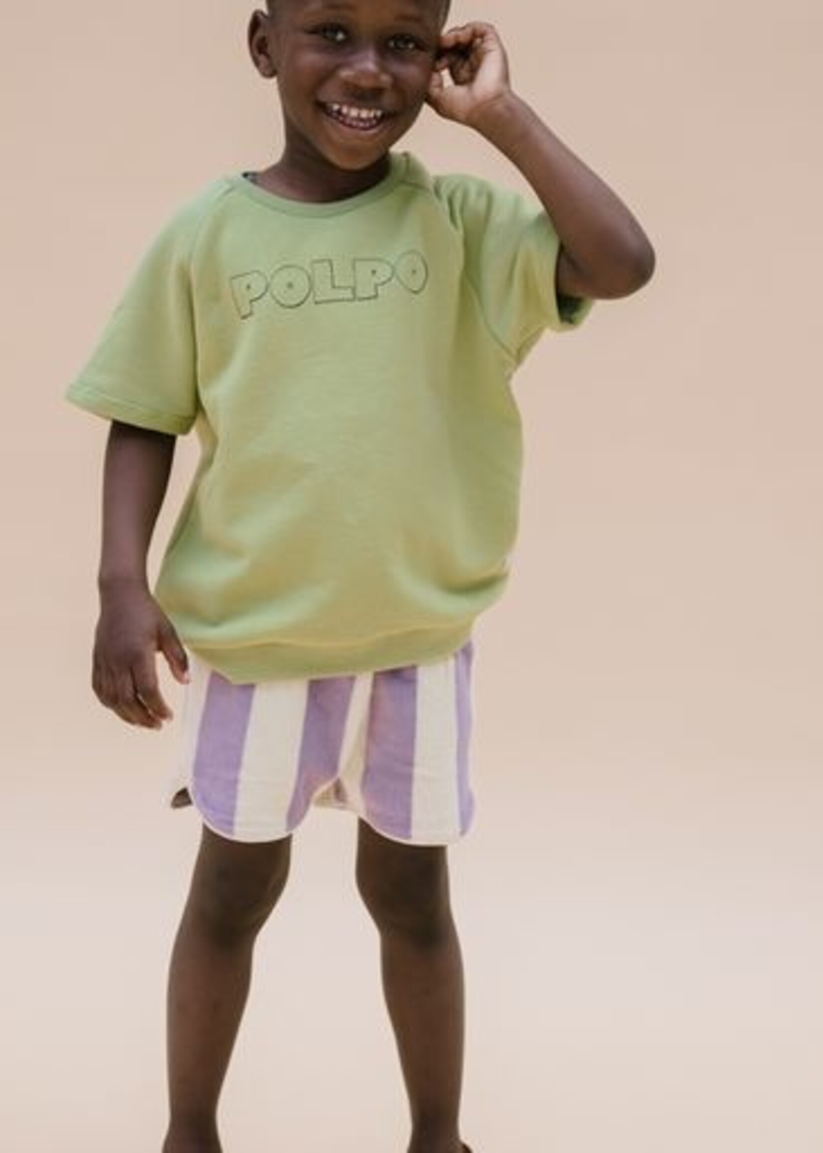 Sproet & Sprout Sport shorts terry stripe print lilac breeze, Sproet & Sprout