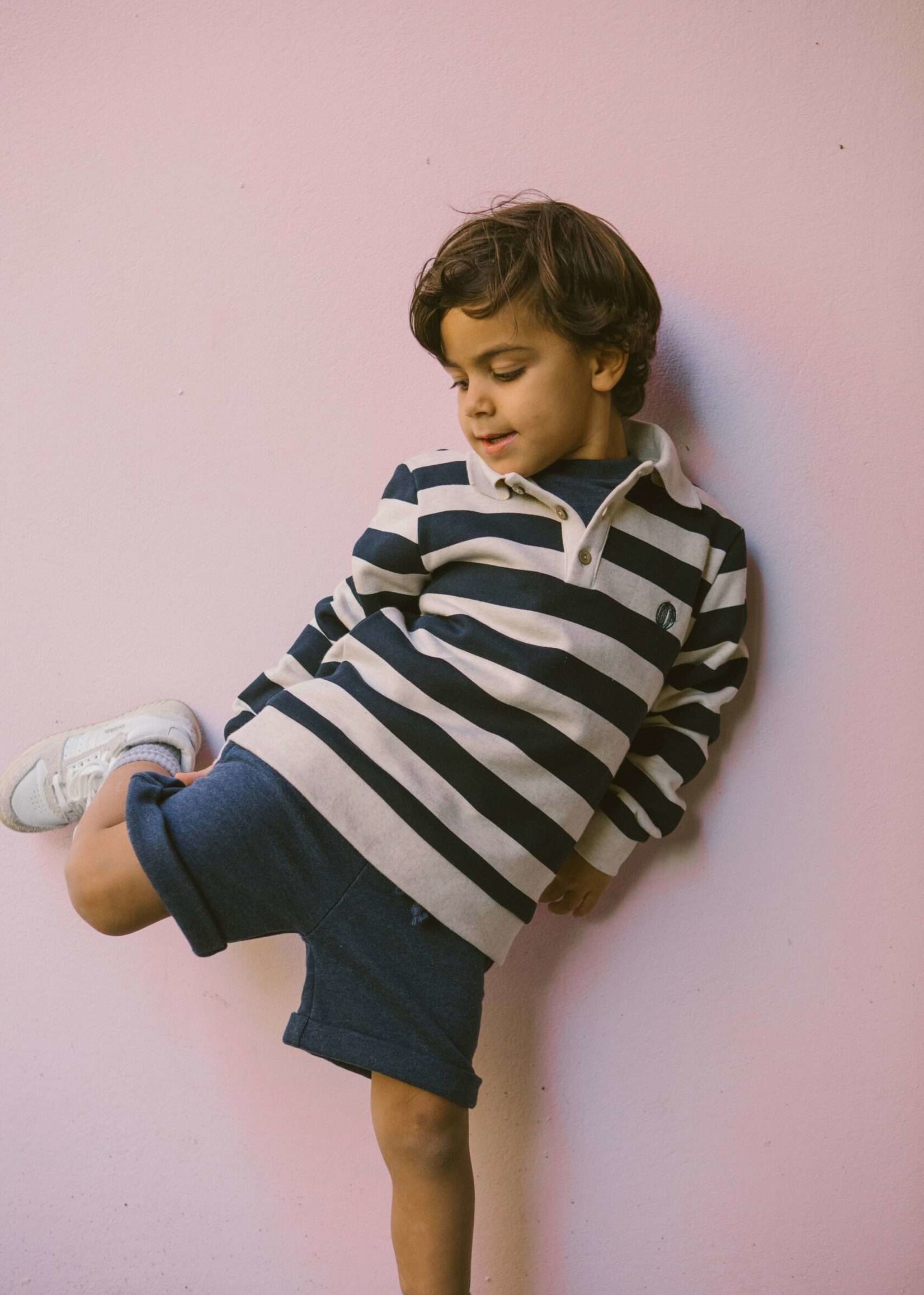 Charlie Petite Emile boys polo beige melange, Charlie Petite