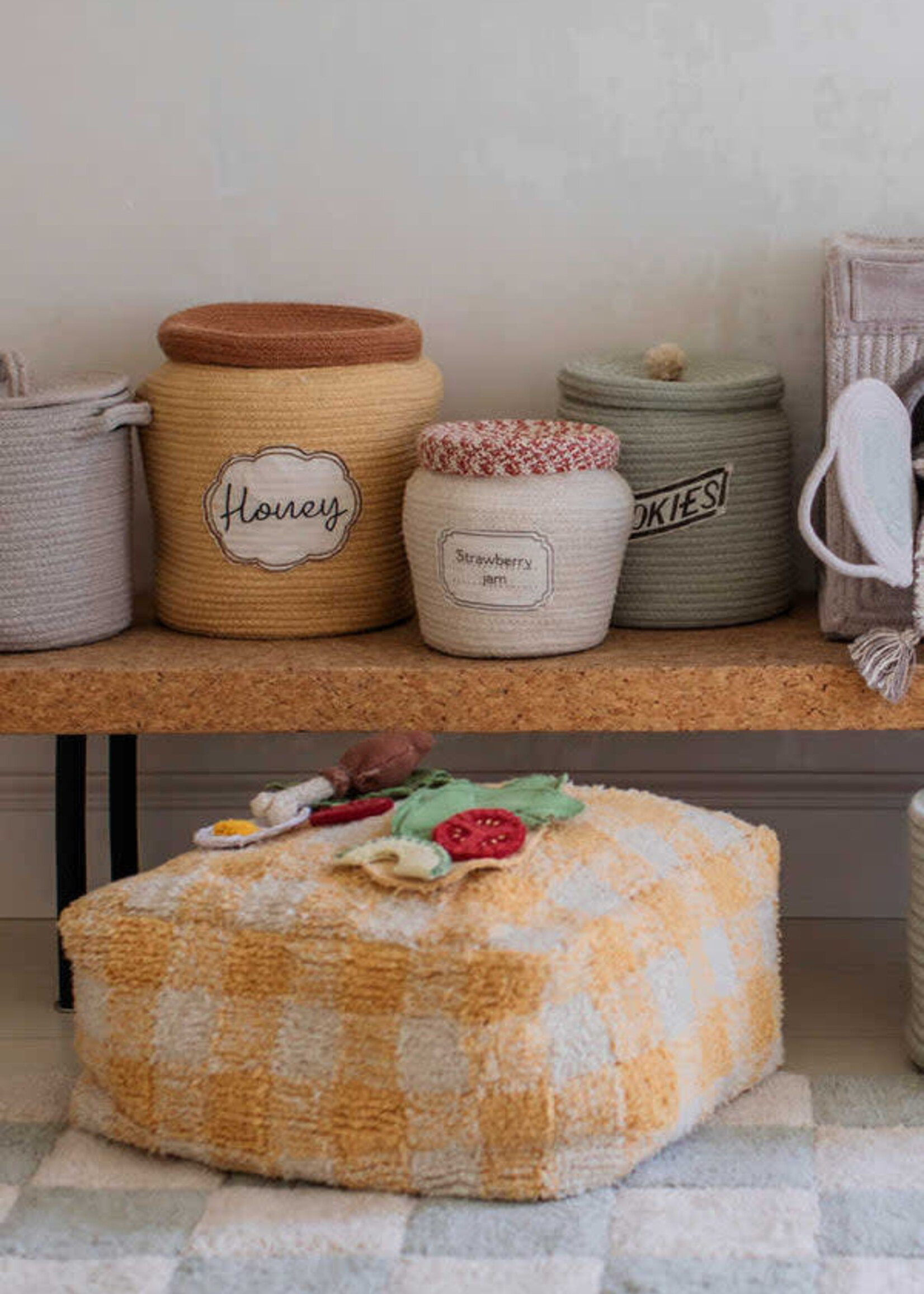 Lorena Canals Poef Vichy,  blue honey Lorena Canals