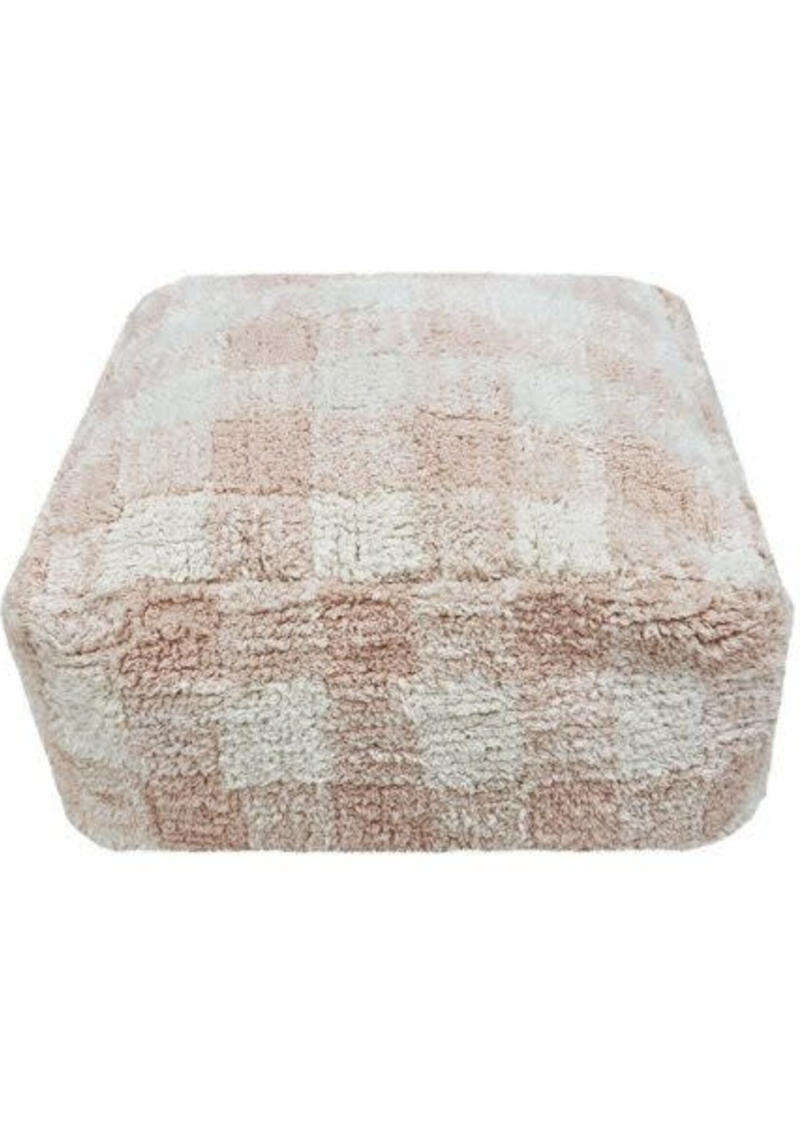 Lorena Canals Poef Vichy,  rose Lorena Canals