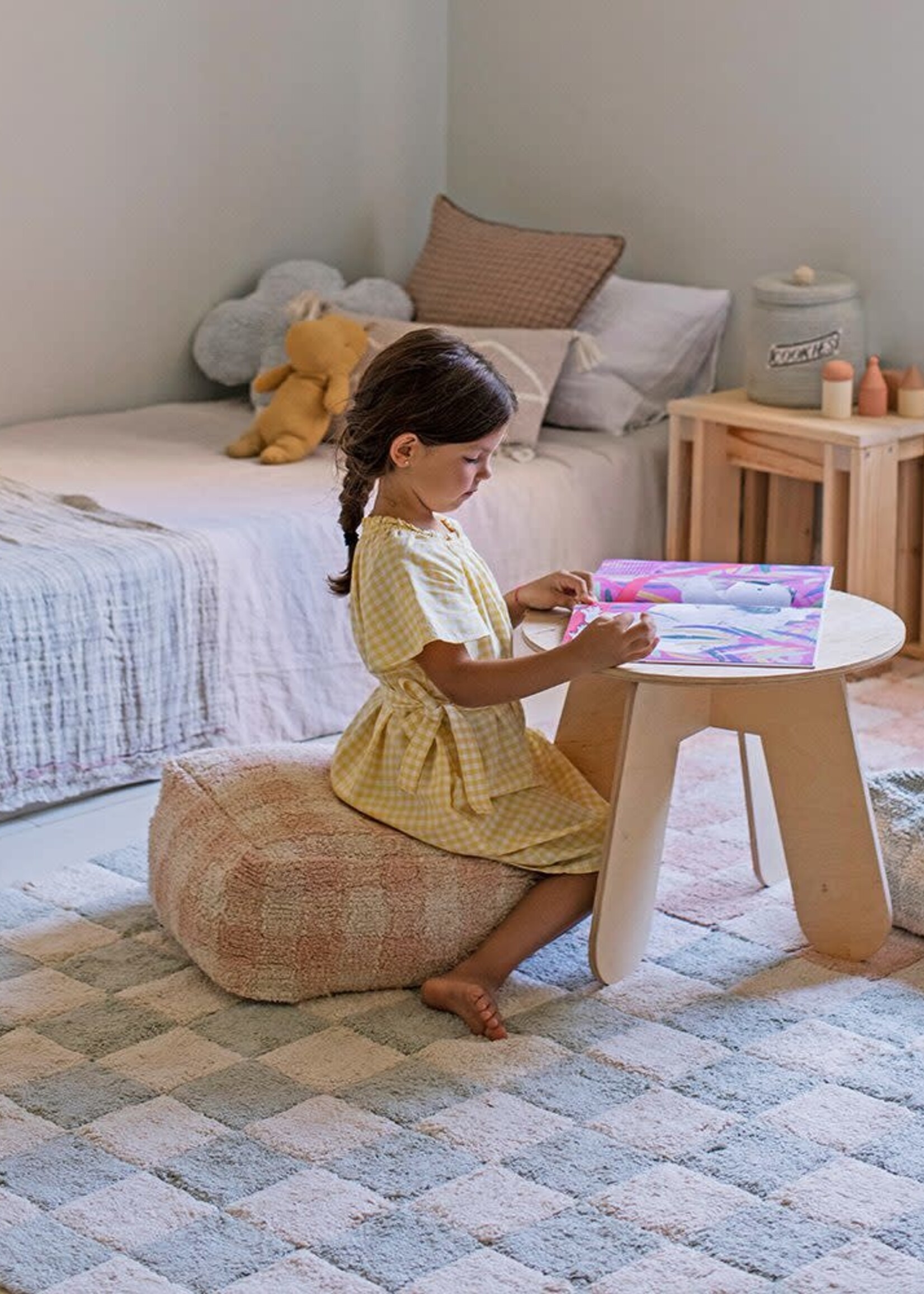 Lorena Canals Wasbaar vloerkleed Blue sage, Lorena Canals