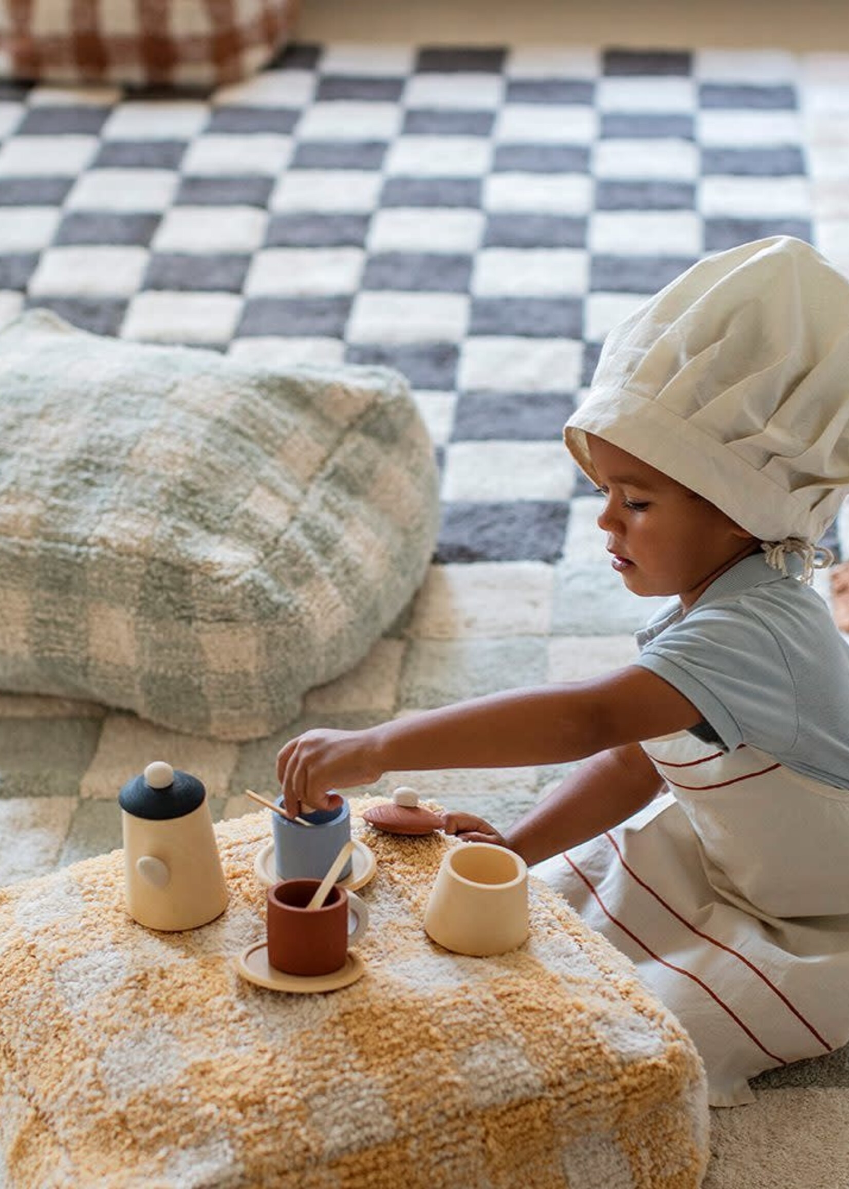 Lorena Canals Wasbaar vloerkleed Blue sage, Lorena Canals