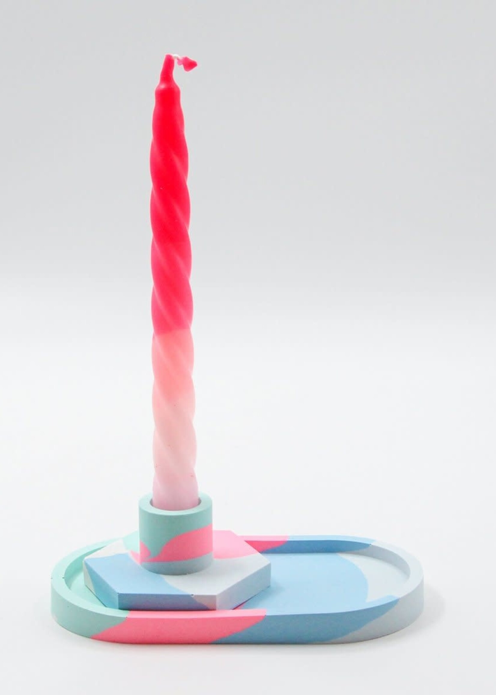 Sounds Like Yellow Tray & candleholder set neon tornado, Sounds like Yellow