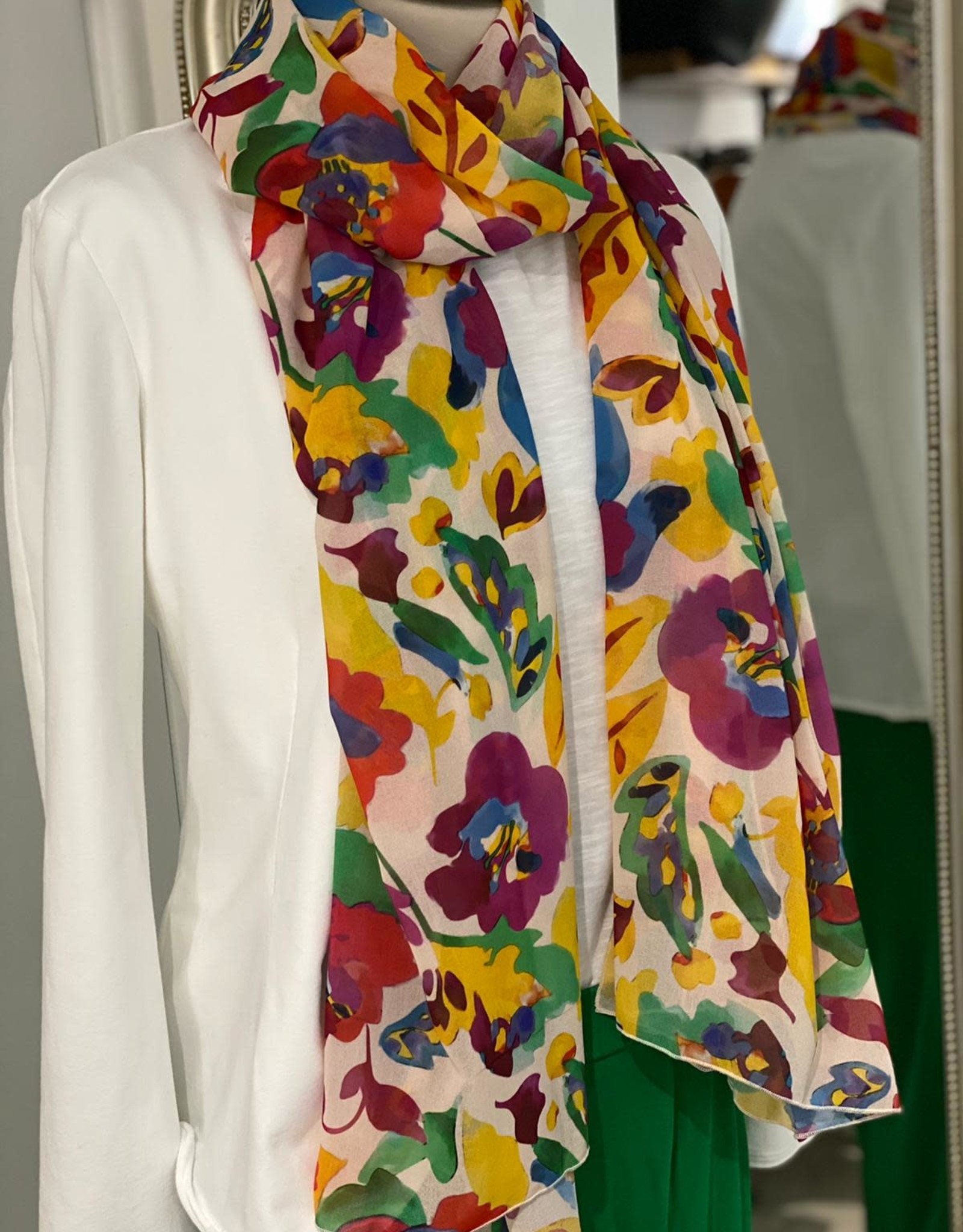 CONCRETO LUXURY PORTUGESE WEAR FLORAL SCARF 0930/006