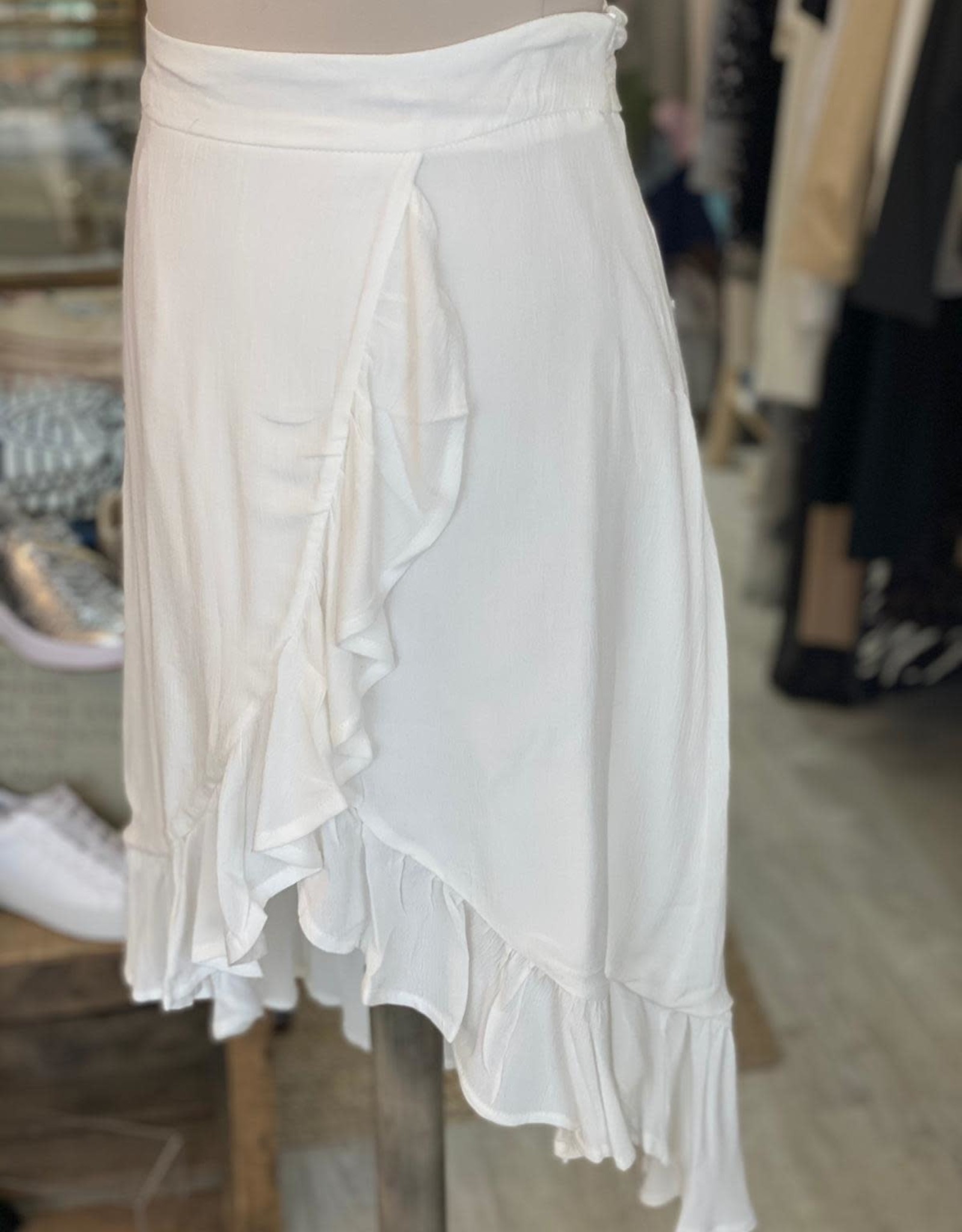Linen 2025 frill skirt