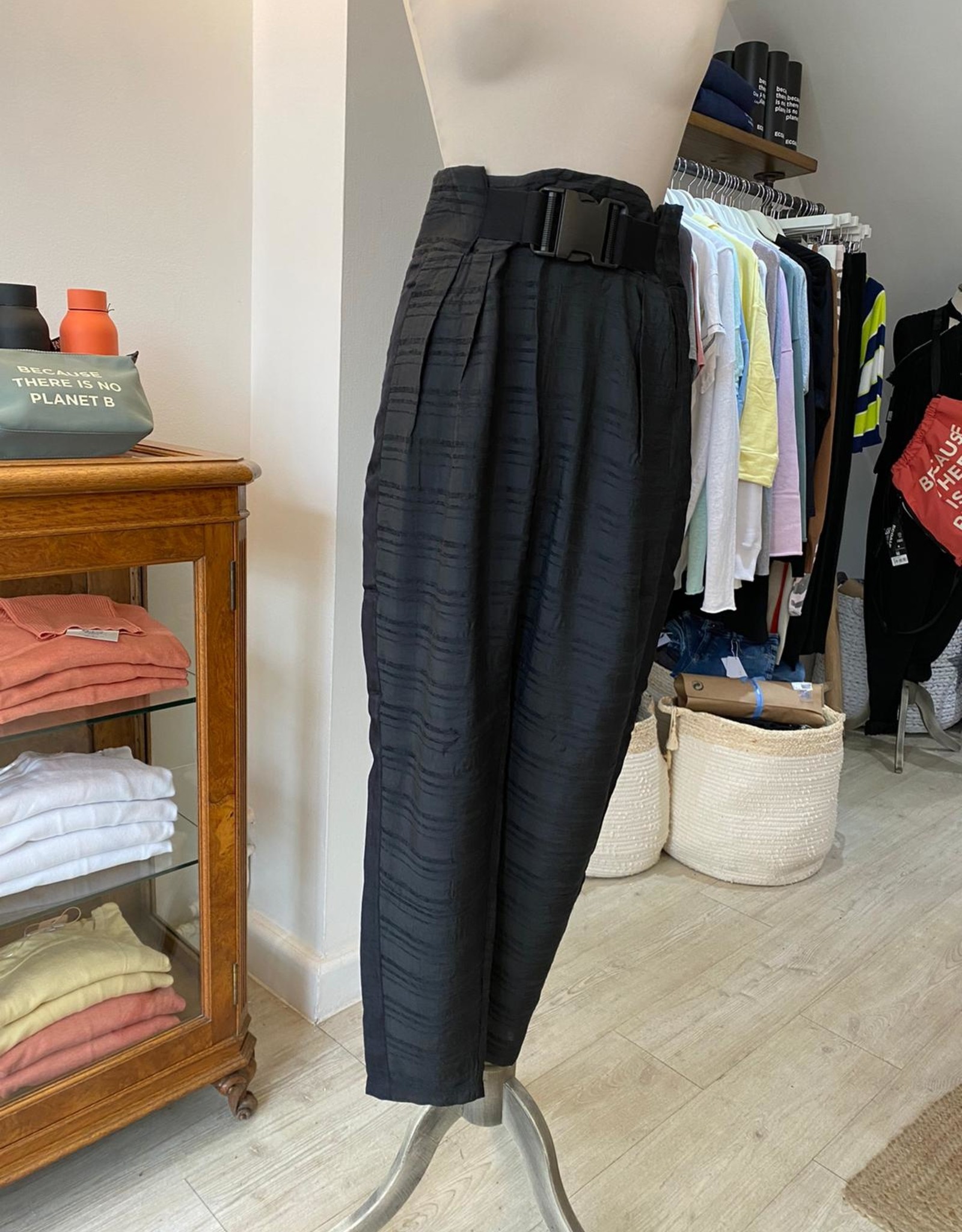 NU DANISH GRY LINED CIGAR TROUSERS WITH BELT NU 6768-10