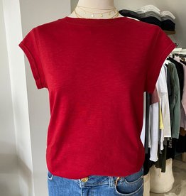 COSTER COPENHAGEN BASIC ROUND-NECK LIPSTICK RED 698 T-SHIRT B0017 / CCH1100 BY COSTER