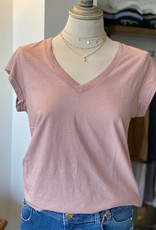 COSTER COPENHAGEN BASIC V-NECK  OLD ROSE 690 T-SHIRT B0022 / CCH1101 COSTER