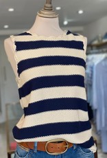 FRNCH UMA KNITTED VEST STRIPED MS22-20