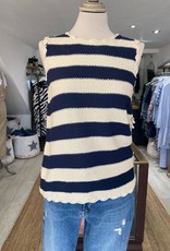 FRNCH UMA KNITTED VEST STRIPED MS22-20