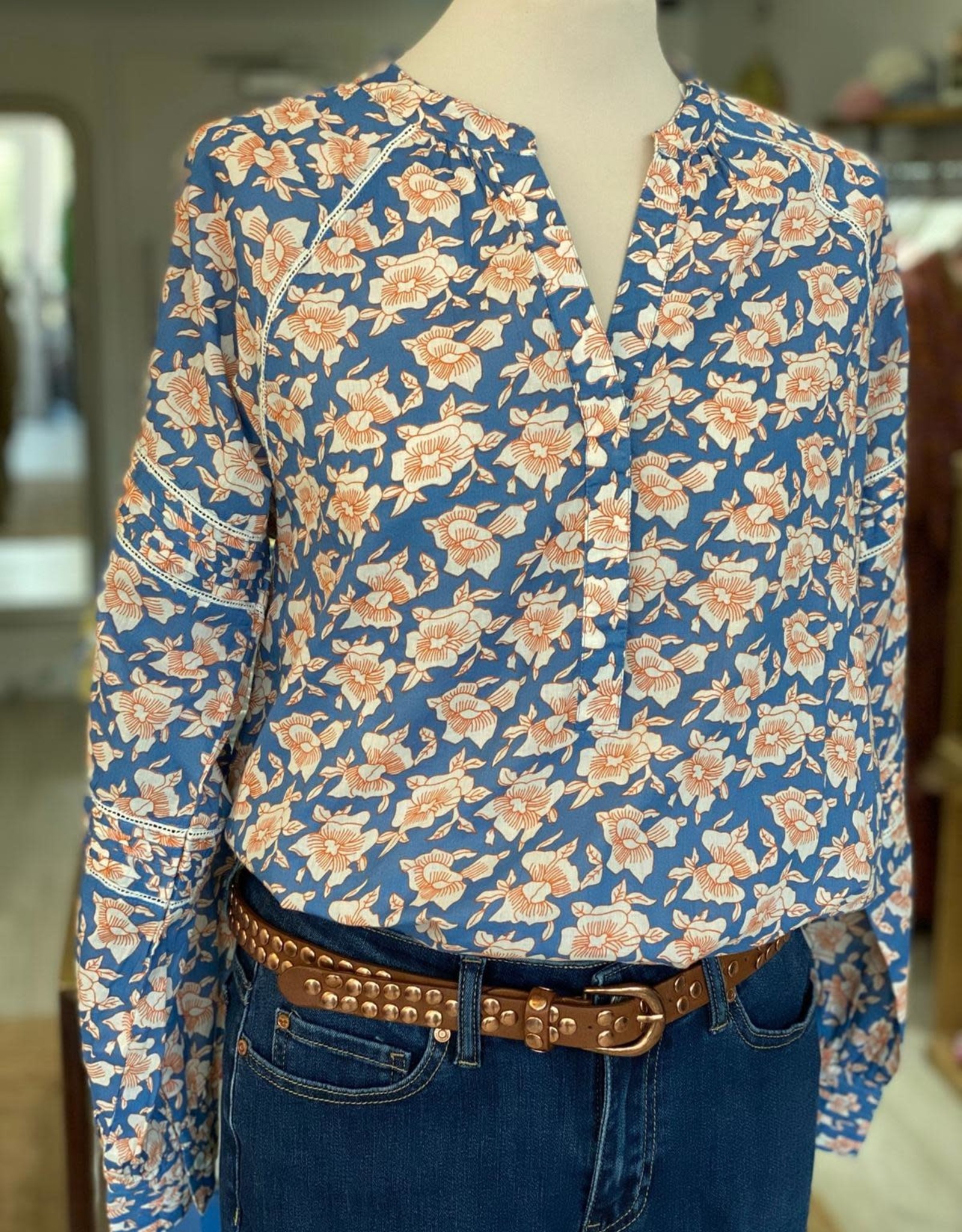 HARTFORD Flower Print B.D Shirtシャツ