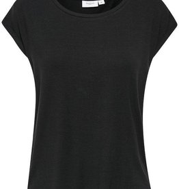 SAINT TROPEZ ADELIA ROLL SLEEVE TEE U1520 FROM SAINT TROPEZ  IN  BLACK