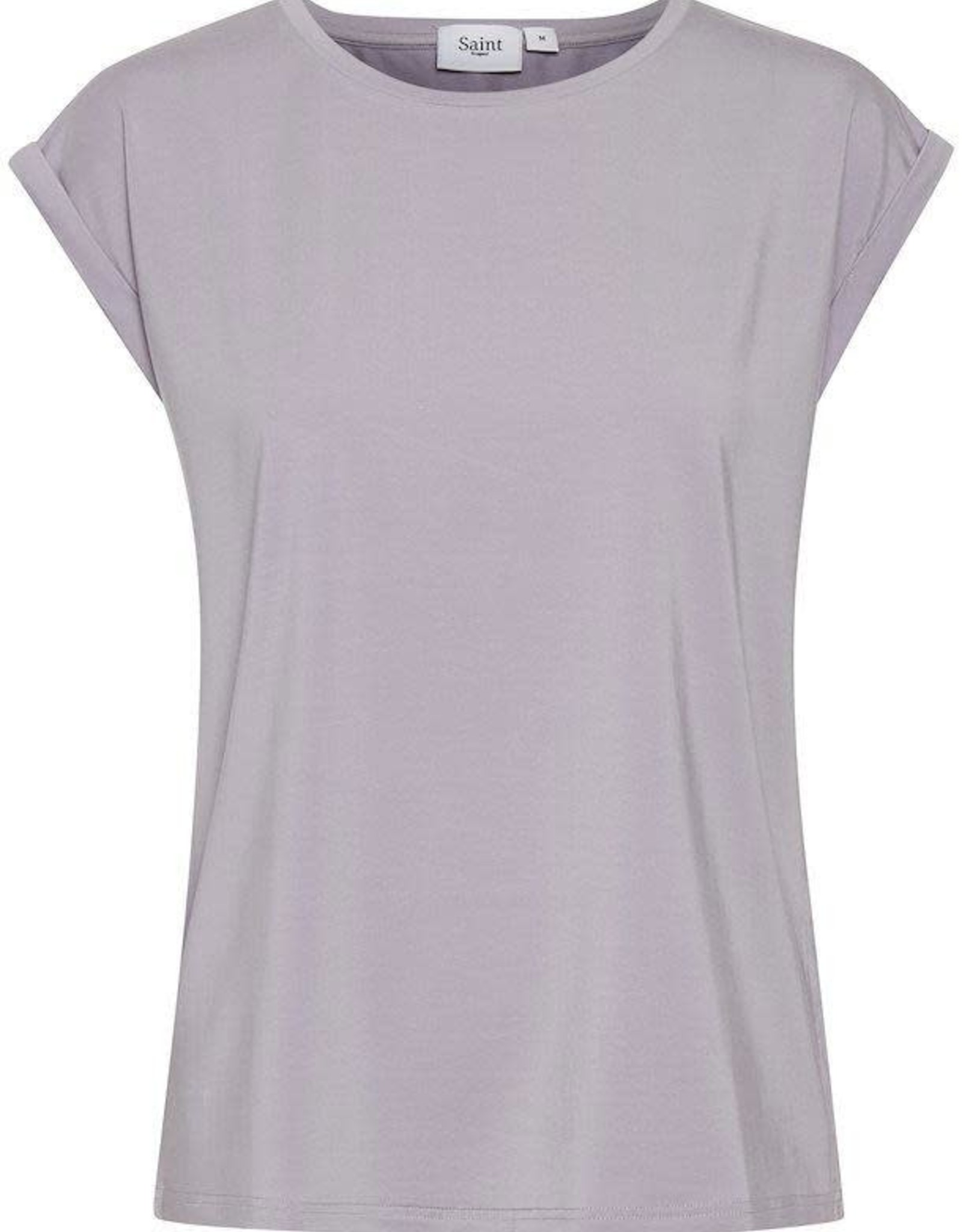 SAINT TROPEZ ADELIA ROLL SLEEVE TEE U1520 FROM SAINT TROPEZ  IN  DAPPLE GRAY