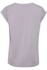 SAINT TROPEZ ADELIA ROLL SLEEVE TEE U1520 FROM SAINT TROPEZ  IN  DAPPLE GRAY