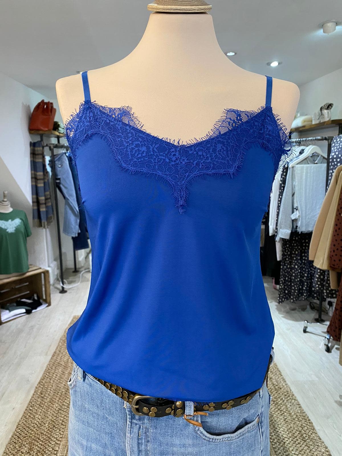 Lace vest top hot sale