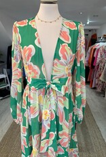 BY MALINA BY MALINA MIMMI TIE FRONT CHIFFON BEACH DRESS SS24