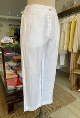 HARIS LINEN OF GREECE HARIS LINEN HIGH WAISTED CURVE TROUSERS PNT1725