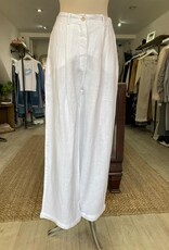 HARIS LINEN OF GREECE HARIS LINEN WIDE LEG  HIGH WAISTED TROUSERS PNT7018