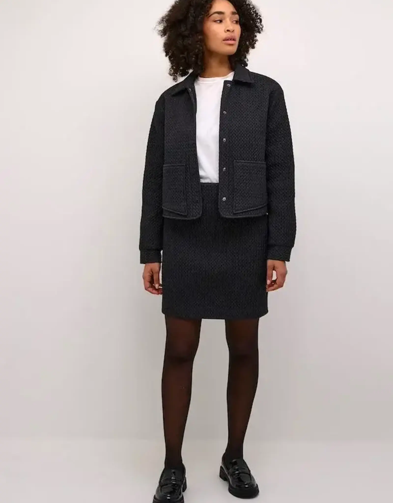 KAFFE KARANDY JACKET BY KAFFE IN DEEP BLACK