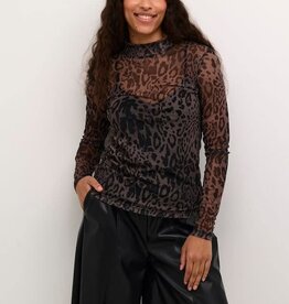 KAFFE KAJOHANNE LS  NETTED T-SHIRT BY KAFFE