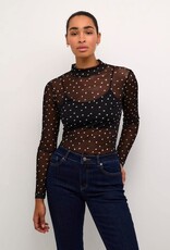 KAFFE KAJOHANNE LS  NETTED T-SHIRT BY KAFFE