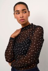 KAFFE KAJOHANNE LS  NETTED T-SHIRT BY KAFFE