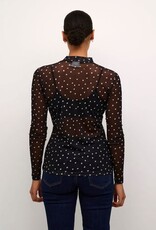 KAFFE KAJOHANNE LS  NETTED T-SHIRT BY KAFFE