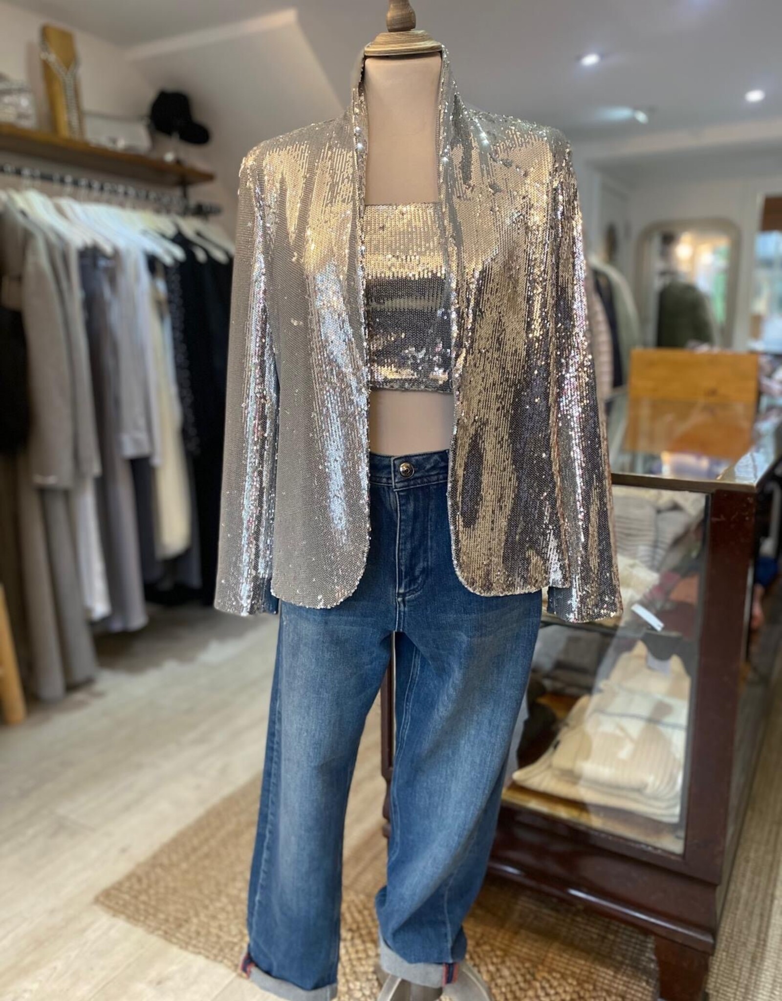 EMME BY MAX MARA EMME FORMIA  SEQUIN JACKET
