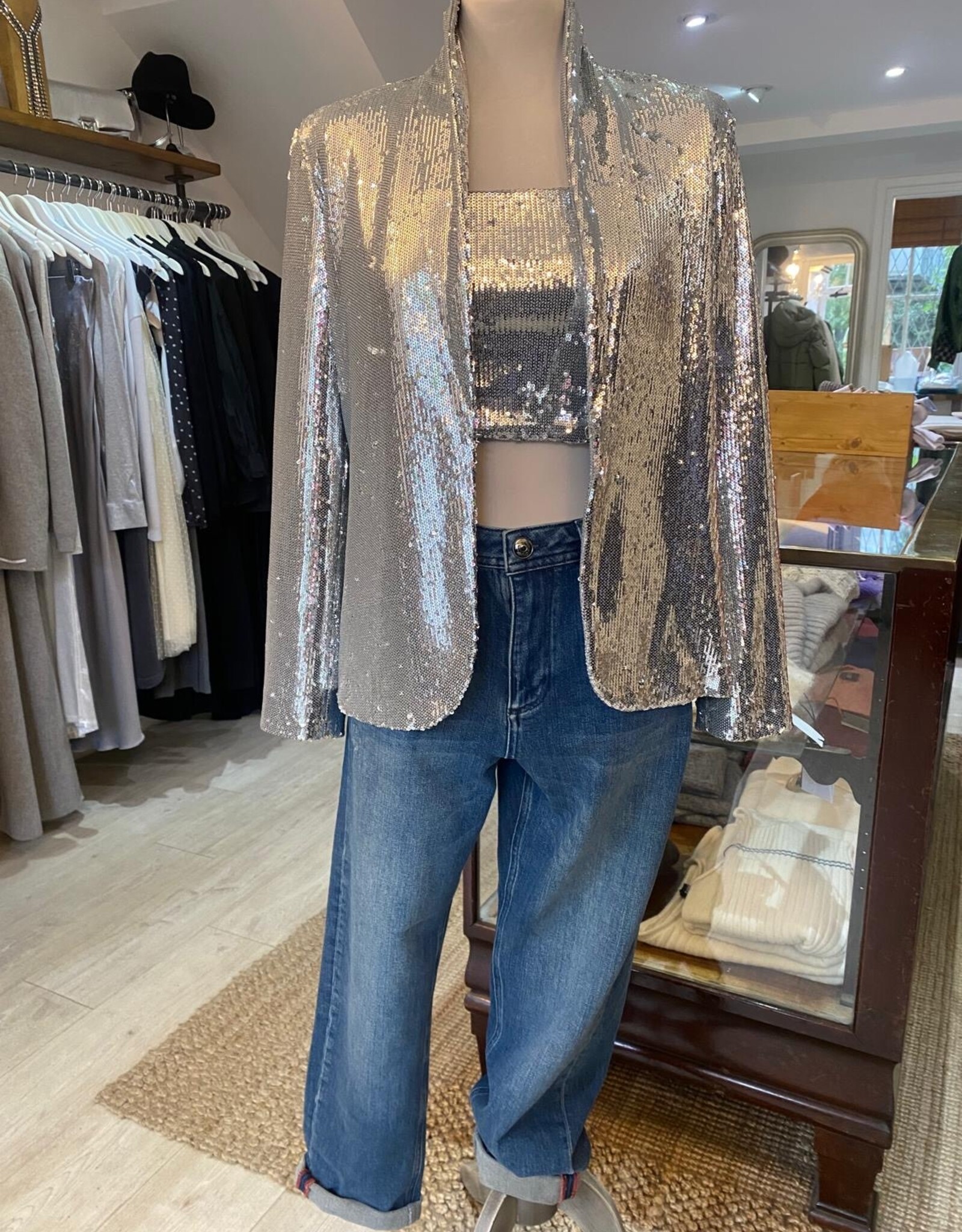 EMME BY MAX MARA EMME FORMIA  SEQUIN JACKET
