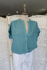HARIS LINEN OF GREECE WIDE LEGGED PANTS WITH ELASTICATED WAIST