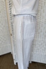 HARIS LINEN OF GREECE WIDE LEGGED PANTS WITH ELASTICATED WAIST