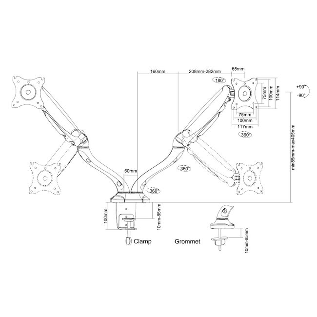 Neomounts NM-D500DBLACK Monitorbeugel