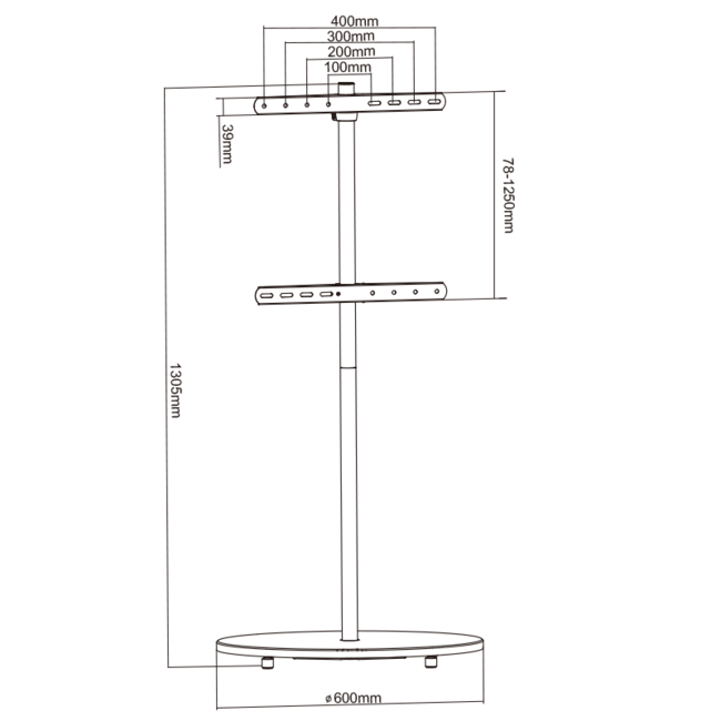 XTRARM  Arius TV Standaard Grijs Houtprint