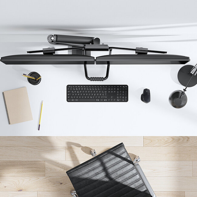 Neomounts DS75-450BL2 Monitorarm 17-32 inch - gasveer - Topfix - 180°-stop