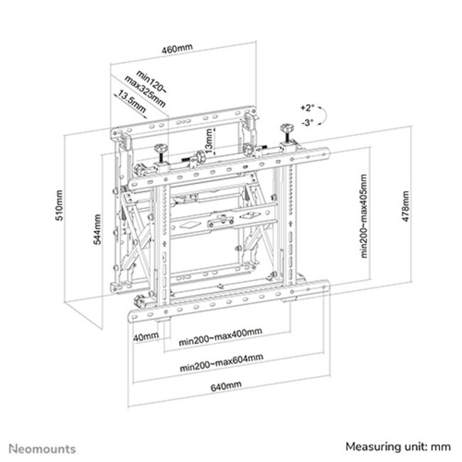 Neomounts WL95-900BL16 Videowall Beugel