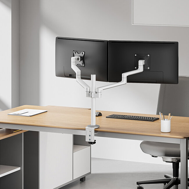 Neomounts DS60-425WH2 Monitorarm 17-27 inch - ruimtebesparend