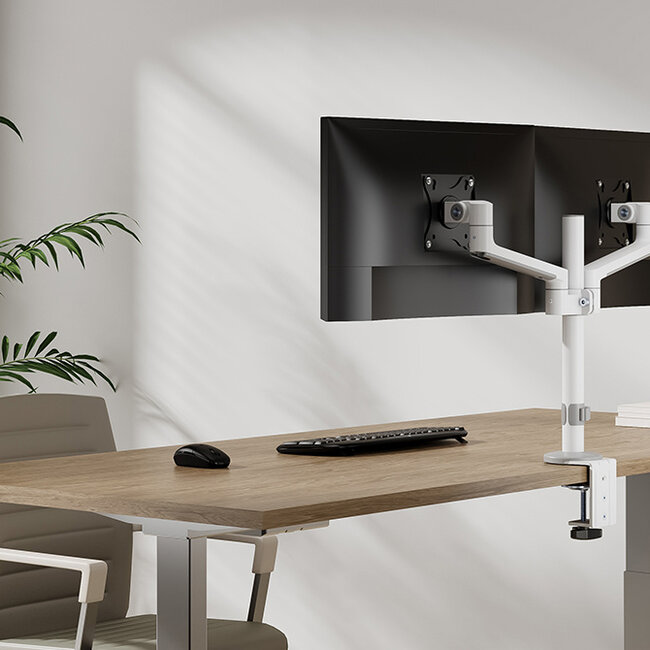 Neomounts DS60-425WH2 Monitorarm 17-27 inch - ruimtebesparend