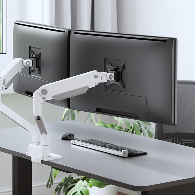 Neomounts DS70S-950WH2 Monitorarm 17-35" - gasveer - Topfix - 180°-stop