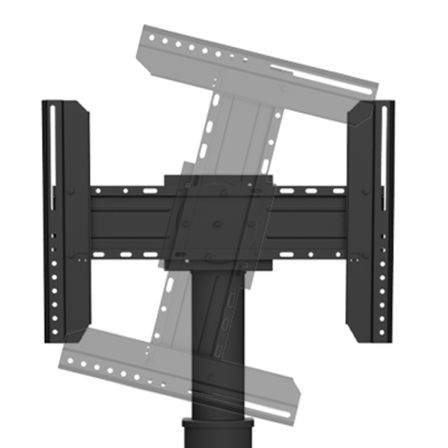 XTRARM  Proton 300 Verrijdbare TV Vloerstandaard Zwart - Met 2 stopcontacten